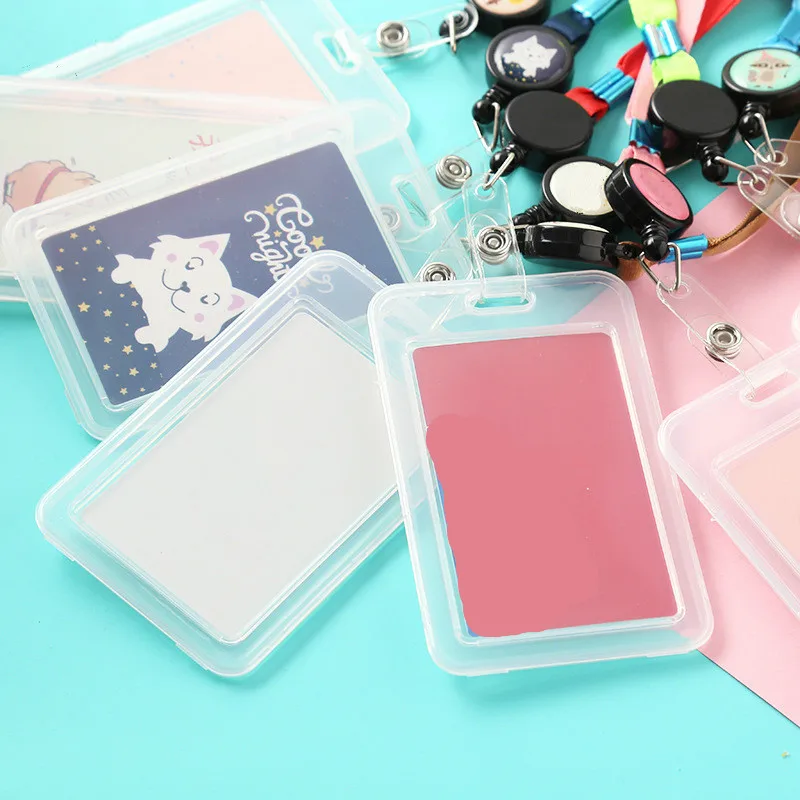 Прозрачный выдвижной держатель для удостоверения личности милая