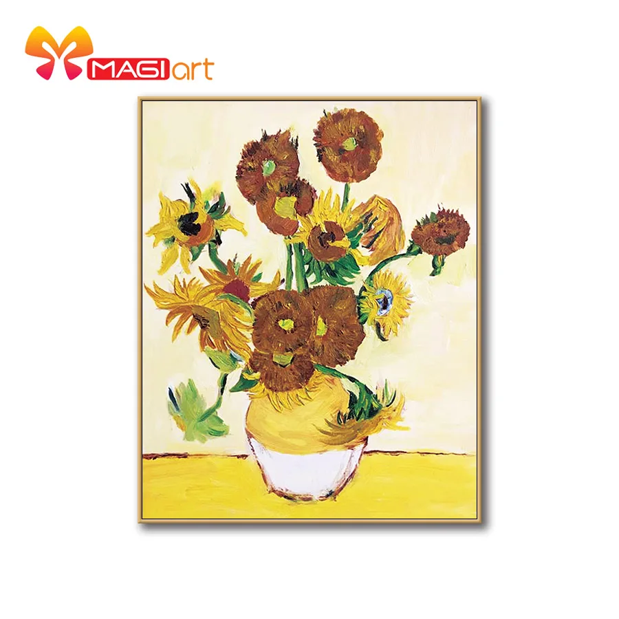 Cross stitch kits Embroidery needlework sets 11CT water soluble canvas patterns 14CT Floral style Van Gogh-NCMF233 |