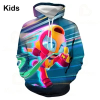max sandy and starcartoon tops baby mr p 8 to 19 years kids sweatshirt colt max game leon 3d hoodie boys girls clothes