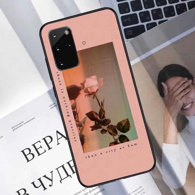 

Aesthetic song blue pink flowers Phone Case For Samsung S6 S7 edge S8 S9 S10 e plus A10 A50 A70 note8 J7 2017