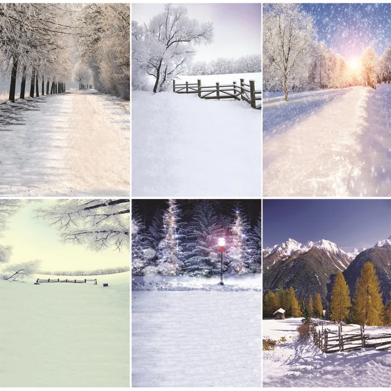 

ZHISUXI Vinyl Custom Photography Backdrops Prop Snow scene Photography Background 200509U-3
