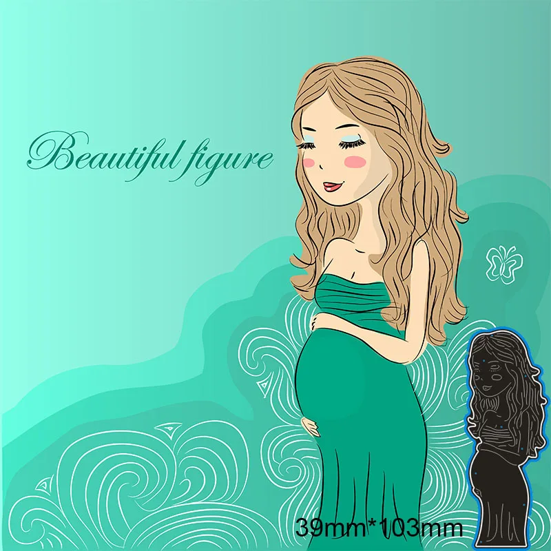 Металлический Трафаретный вырубной штамп будущей мамы Новинка для декора стен