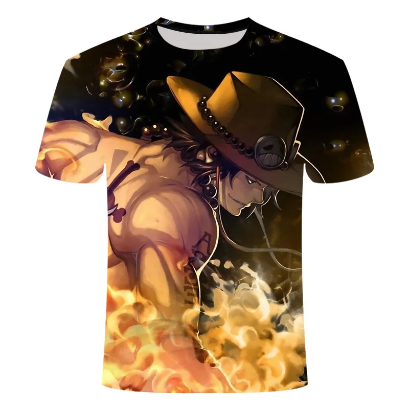 Мужская и женская футболка Luffy Повседневная в стиле хип-хоп с 3D принтом летняя 2019 |