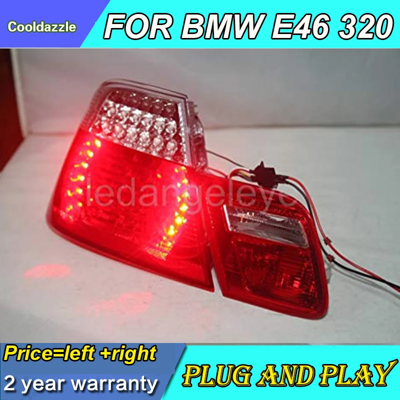 4 шт. 2002-2005 год для BMW E46 2 двери 320 328 325 330CI светодиодный задний фонарь Задние огни
