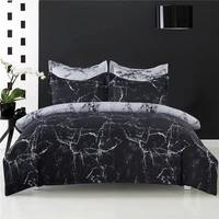 marble pattern bedding set for bedroom luxury black comfortable duvet cover and pillowcase 23pc quilt cover
