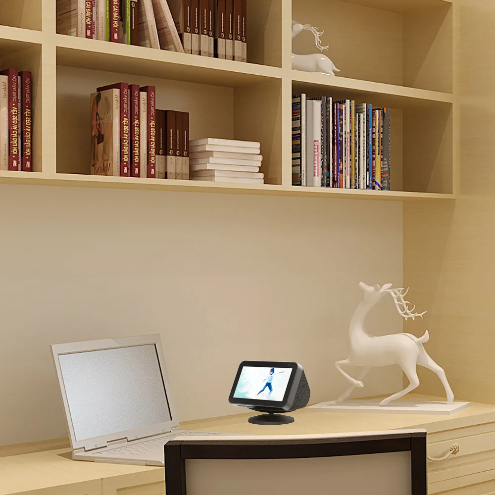 

Aluminum Stand Mount Anti-Slip Base Bracket for Amazon Echo Show 5 full 360 degree rotatable bracket Speaker Holder