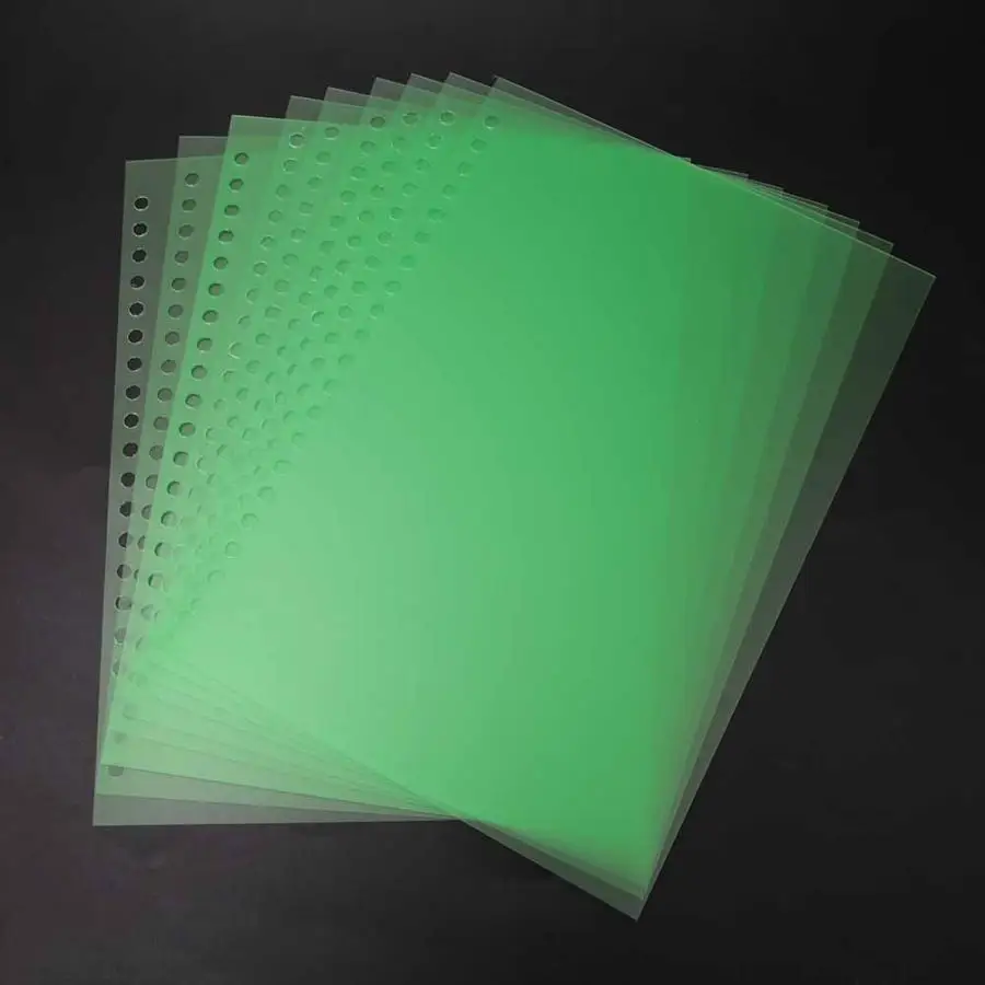 10PCS A4 / A5 / B5 Transparent PP Binding Film Cover Puncher Document Folders Ket