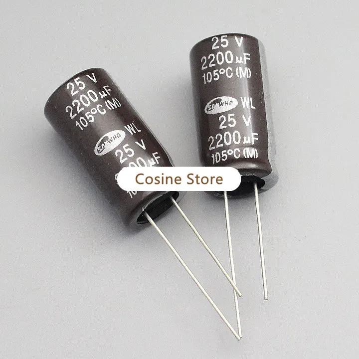 20 шт./лот двухконтактный электролитический оригинальный импортный конденсатор