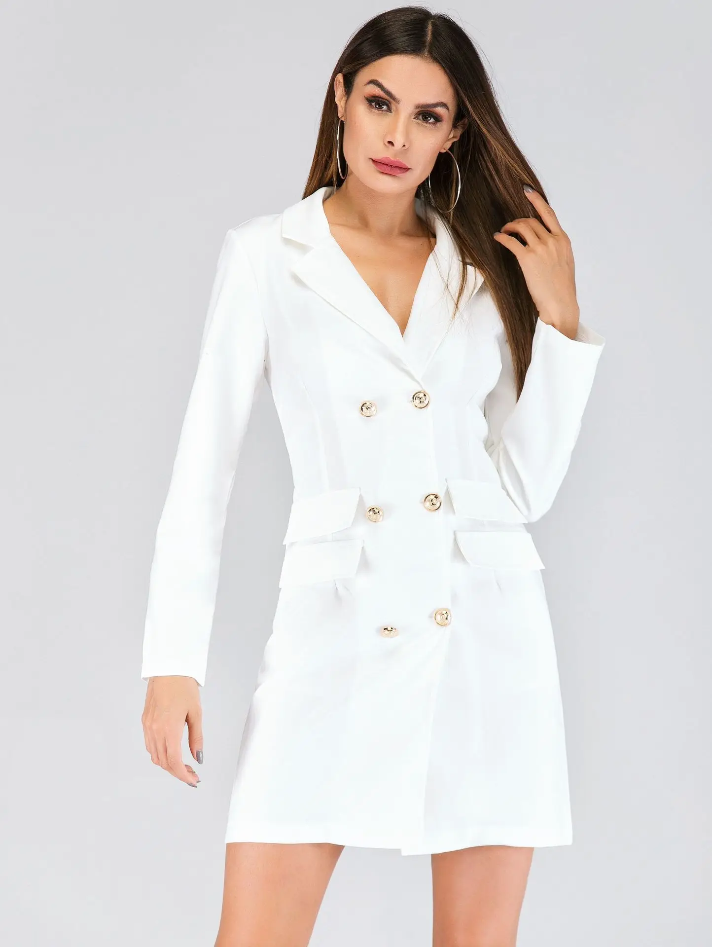 

Casaco Feminino White Black Blazer Coat Blazer Jacket Oversized Blazer Women Blazer Blanco Mujer Veste Blazer Blazer Femenino