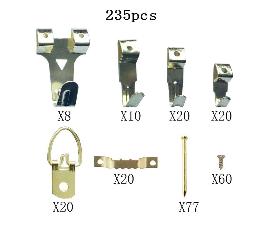 235pcsPhoto рама набор крючков металлическая подвесная картина без крючка