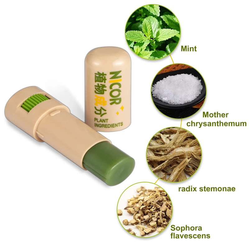 Антизудный пластырь 7 грамм Палочка мятного аромата с растительными экстрактами китайской медицины, увлажняющий, охлаждающий, успокаивающий укусы комаров и облегчающий зуд.