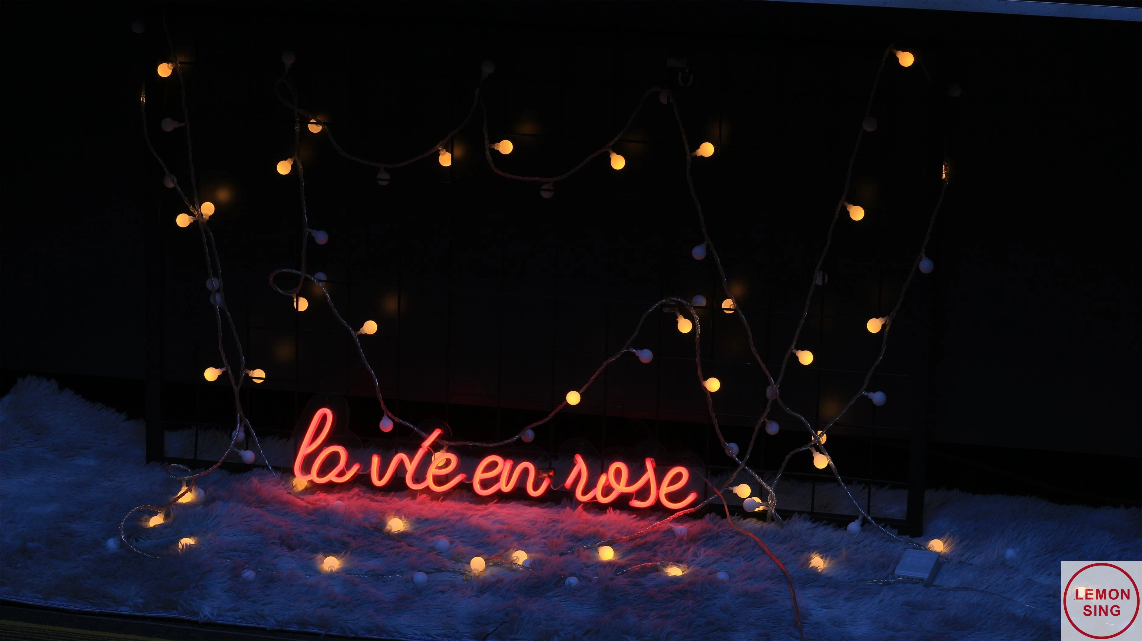 

Custom Neon Sign La Vie En Rose LED Neon Art Sign Light Lamp Illuminate Shop Office Living Room Interior Design Custom