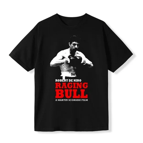 

Raging Bull Boxing Funny Printing T Shirt Black Short Sleeve O-Neck T-Shirt
