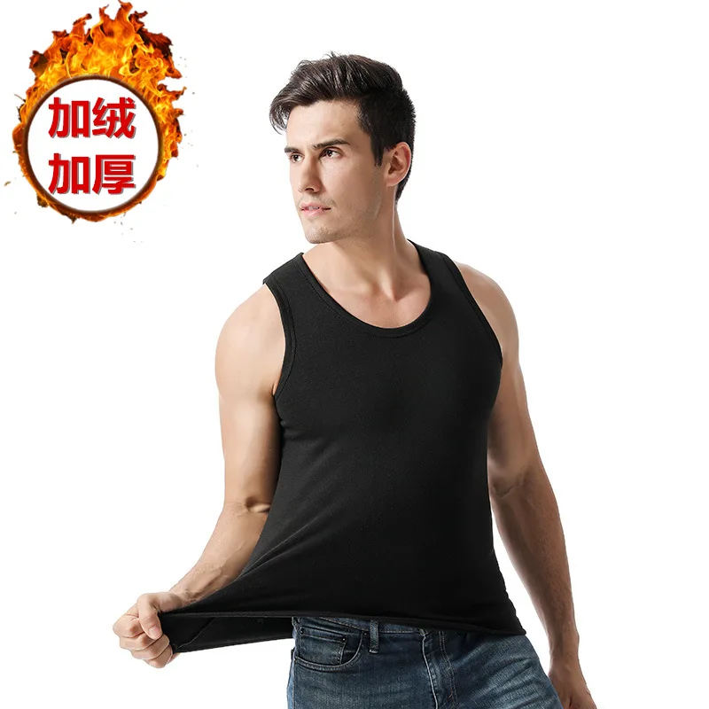 Теплый жилет для мужчин удобный бархатный сохраняющий тепло нижнее белье