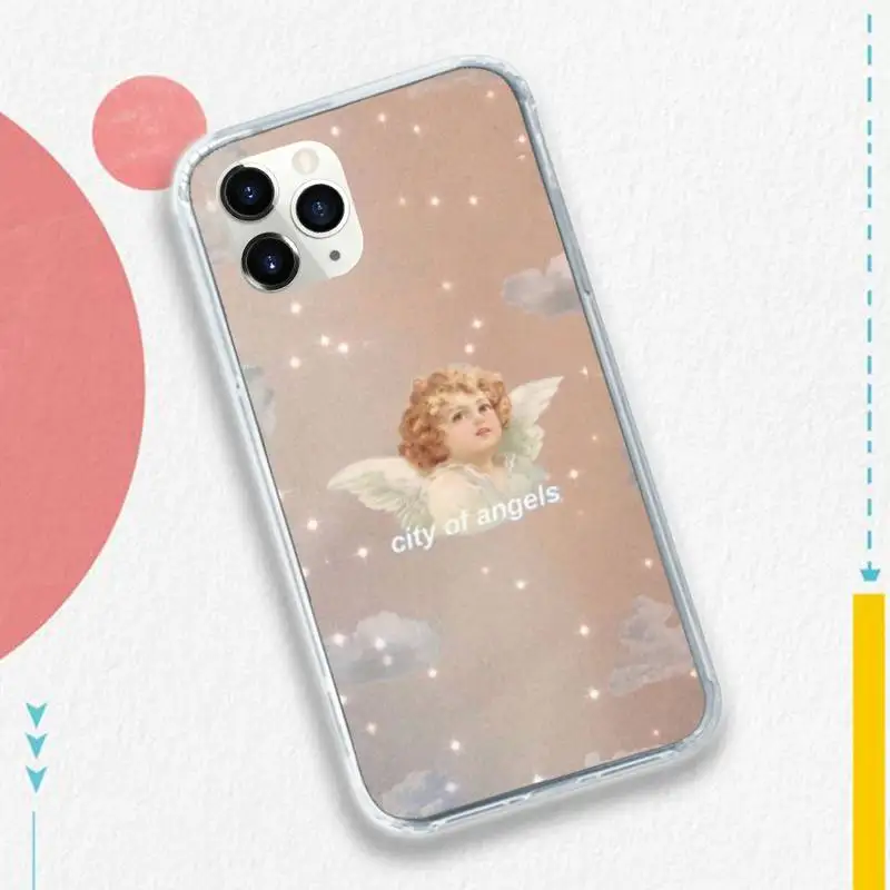 

Art Renaissance angels retro pattern Phone Case for iPhone 11 12 pro XS MAX 8 7 6 6S Plus X 5S SE 2020 XR