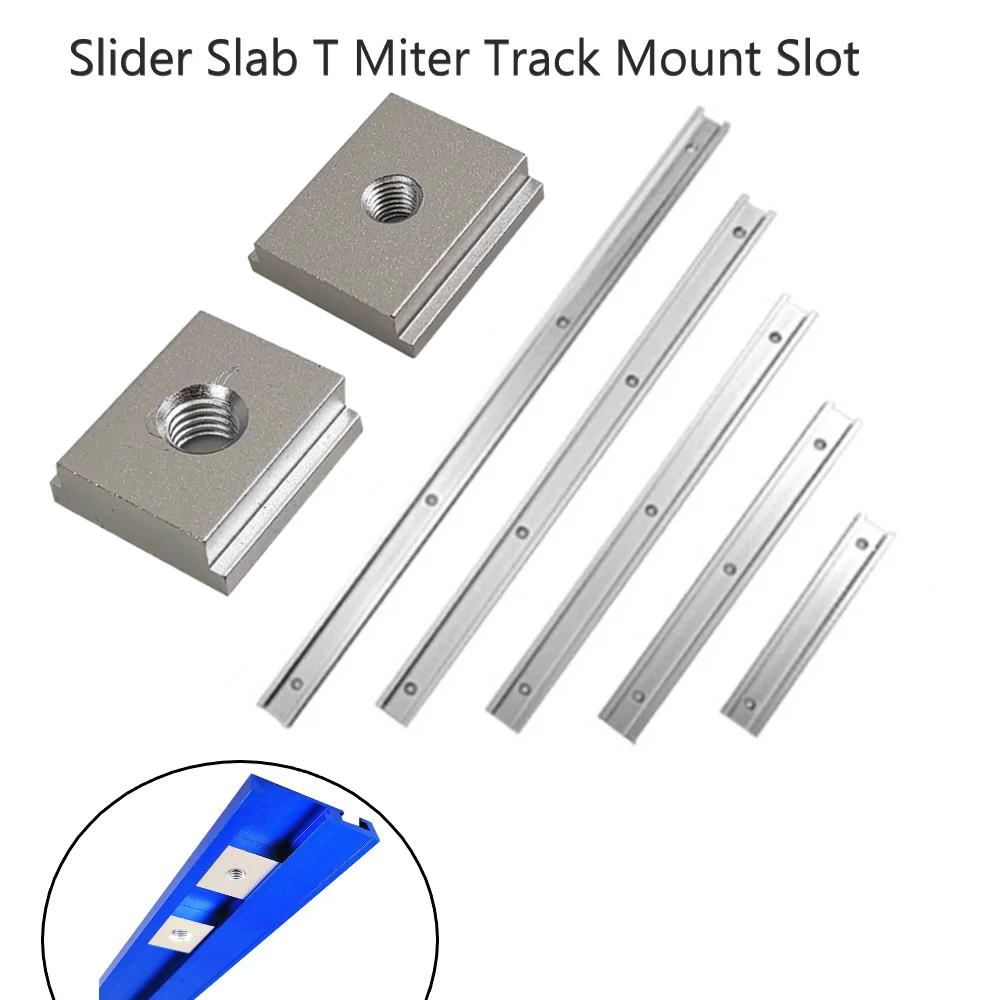 

Aluminum Slider Slab T Miter Track Slot Mount Slot Woodworking Tool Router Table Tools 100mm 200mm 300mm 400mm 450mm M6 M8