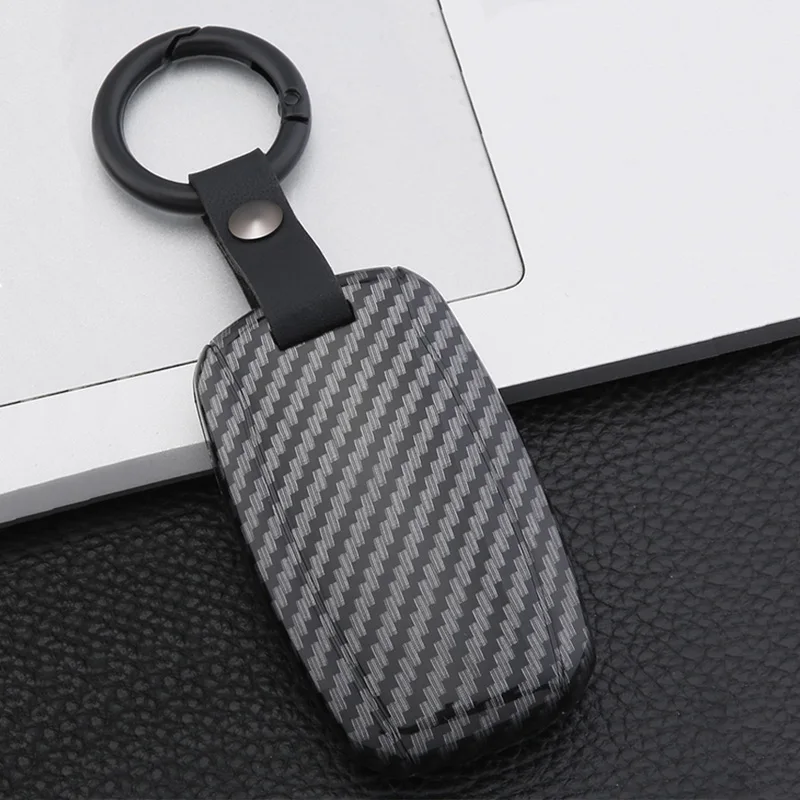 Чехол для автомобильного ключа из углеродного волокна с дистанционным