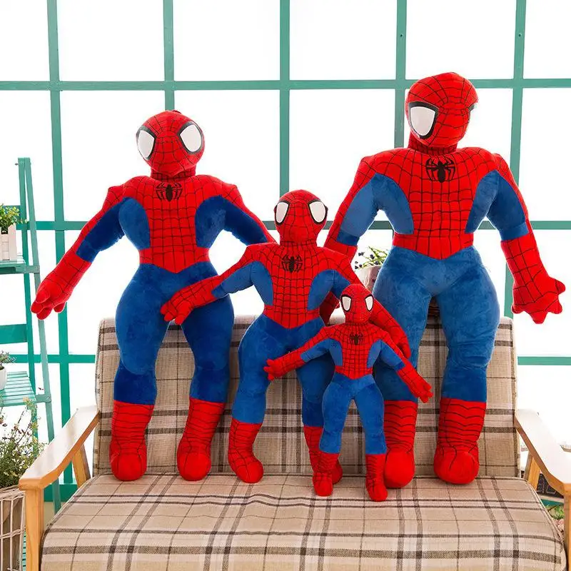 Disney-muñeco de peluche de Los Vengadores de Marvel, muñeco otomano de Los Vengadores, Spiderman, de tela, almohada, regalo para niños, decoración