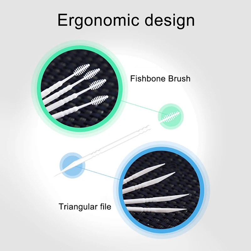 Зубочистка 50 шт. двойная Сверхтонкая зубная палочка щетка бамбуковая уход за