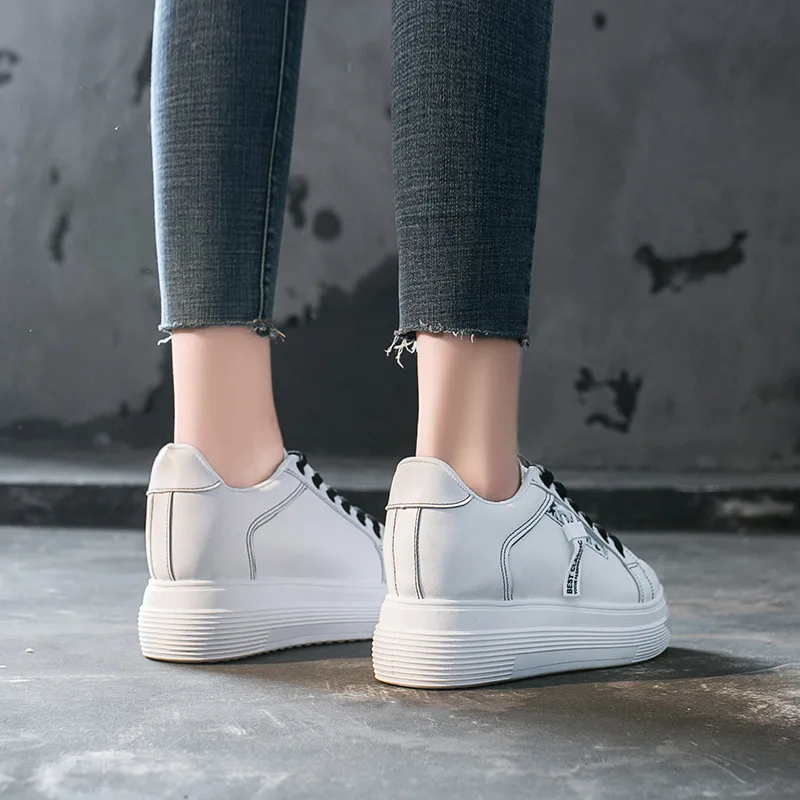 Повседневные женские кроссовки SWYIVY из искусственной кожи увеличенные массивные