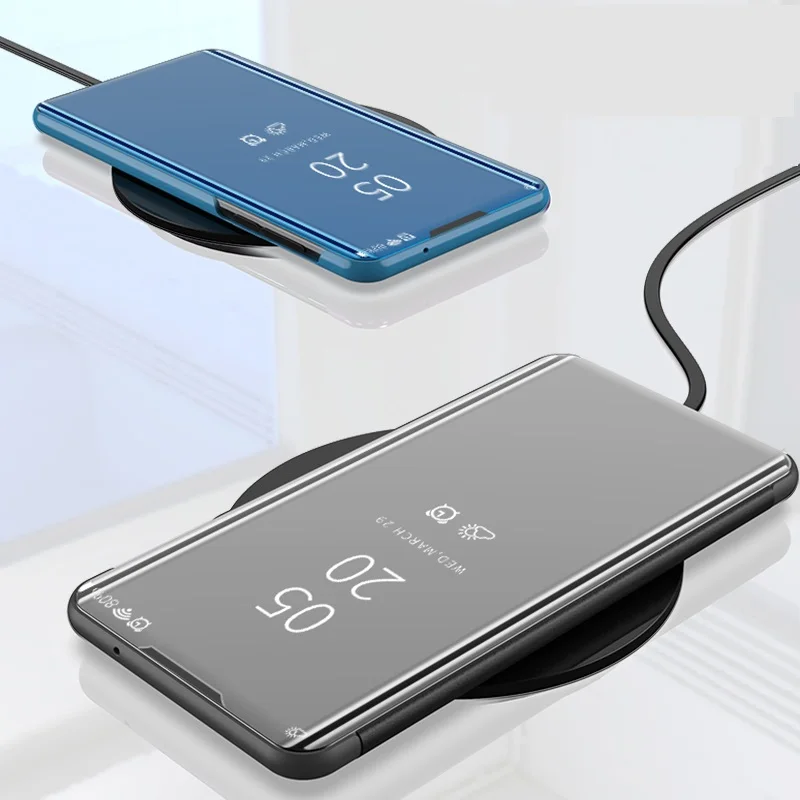 Smart Phone Cases for Samsung Galaxy M52 M51 M31S F62 Luxury Plating Mirror Leather Capa Foldable Holder Stand Protective Cover