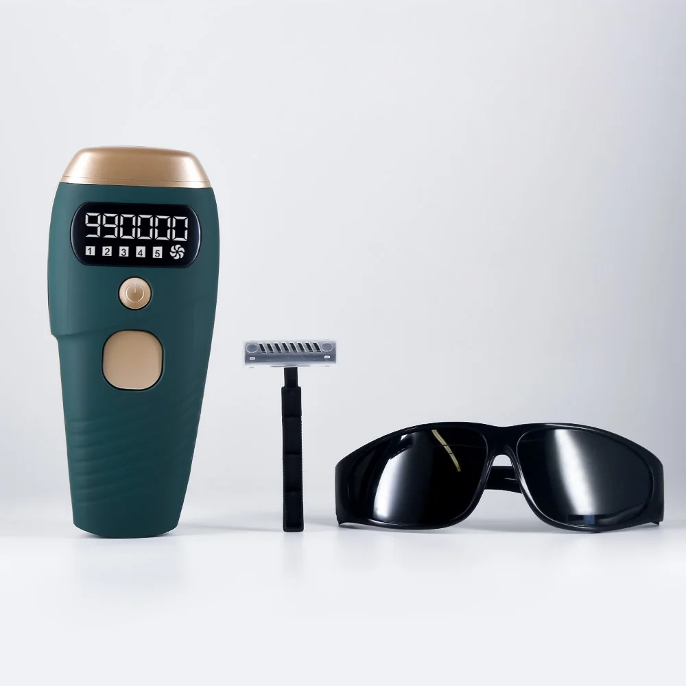 

990000 Flash IPL Laser Hair Removal Machine Quartz Lamp Photon Permanent Device 5 Levels Auto Facial Body Hair Trimmer Epilator