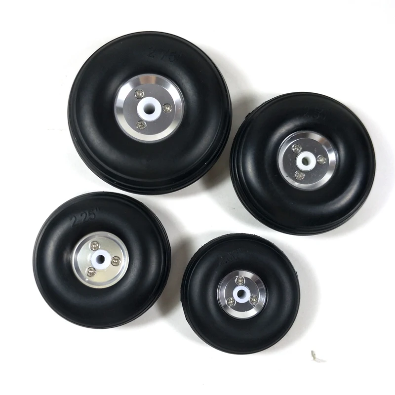 

1 PC WST Upgraded RC Wheels 4/4.5/5/5.5 Inch PU Aluminum Wheel 5mm/6mm Hole for RC Airplane Drone Fixed Wing