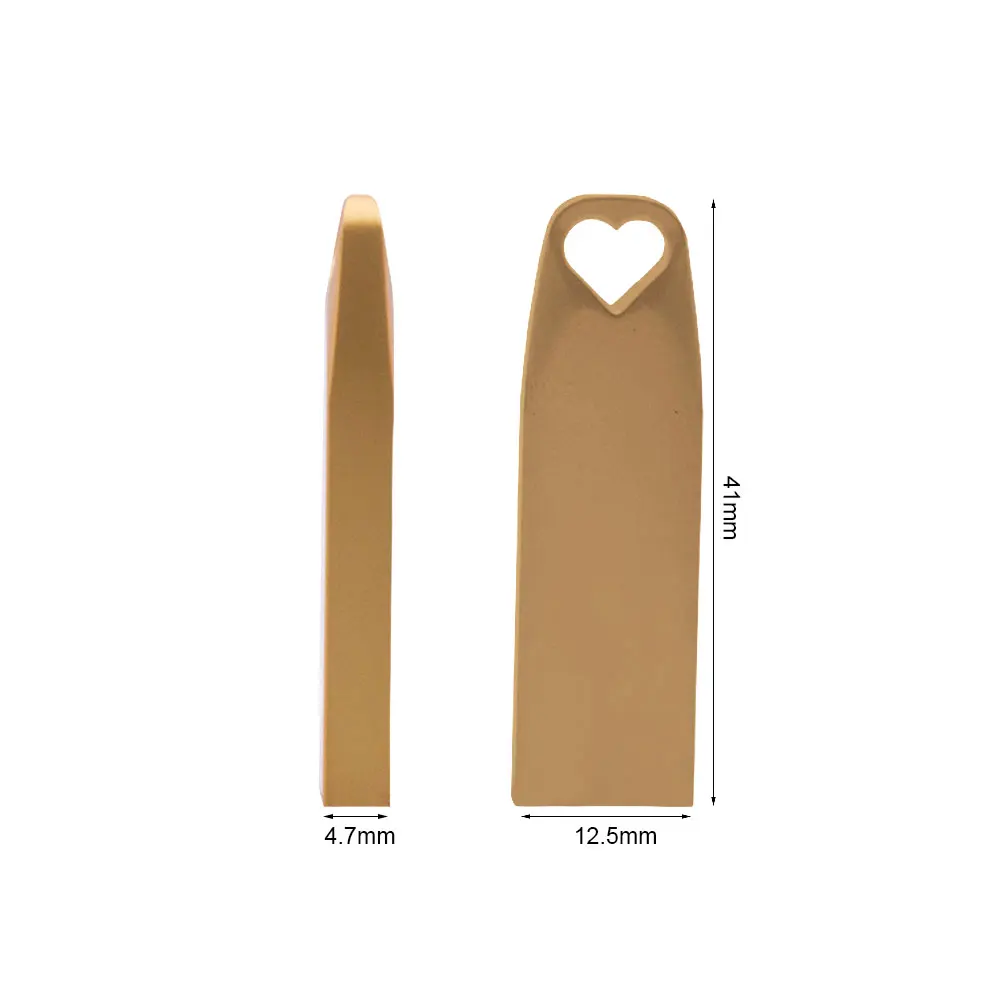 (Over 10pcs Free Logo)Rose Gold Love Heart Usb Flash Drive 2.0 4gb 8gb Pen 16gb 32gb 64gb Wedding Gift Pendrive Disk | Компьютеры и