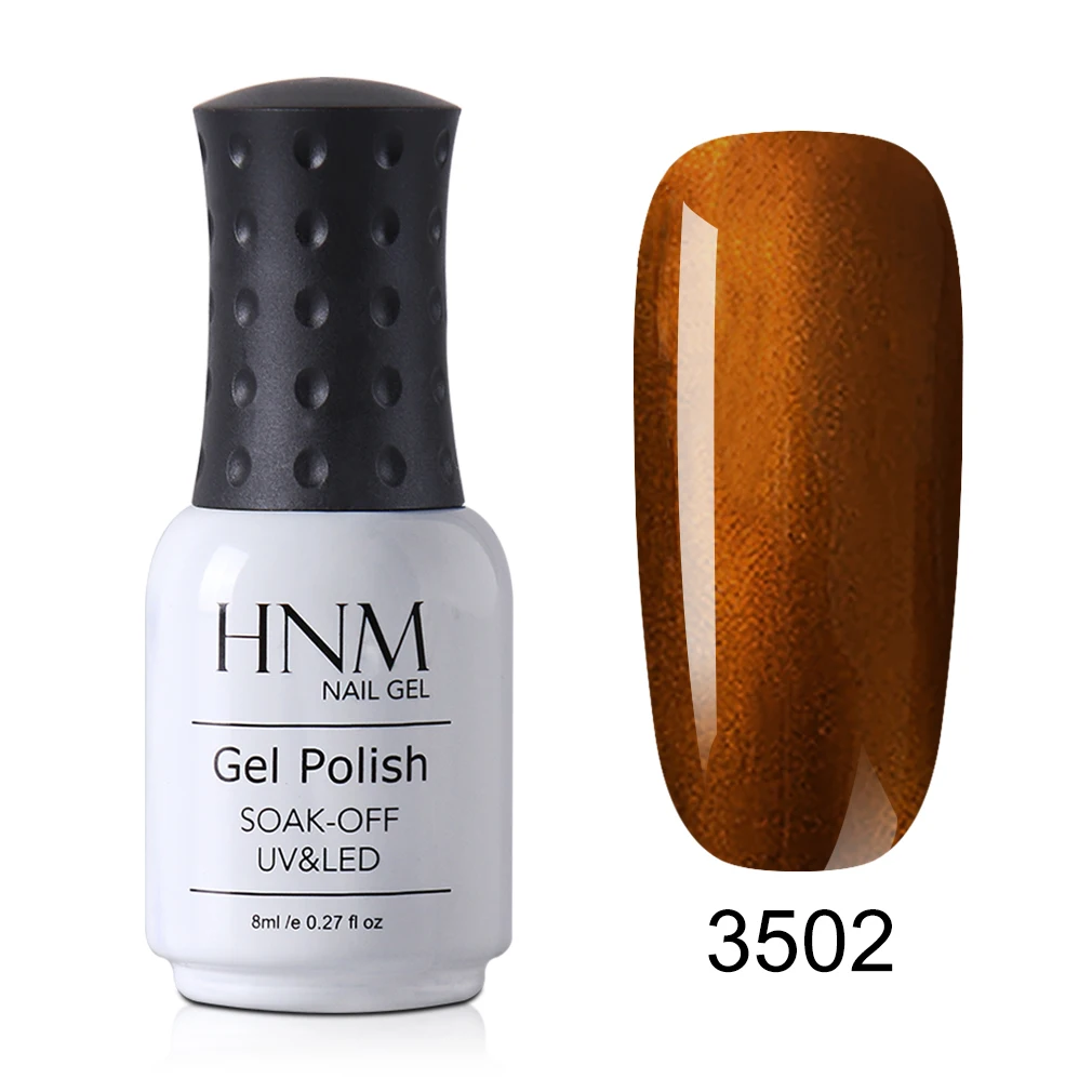2 HNM Newest Metallic UV Gel Nail Polish DIY Narl Art Soak Off Hybrid Varnish LED Lamp Semi Permanent Paint Lucky Lacquer Enamel - Цвет: 2