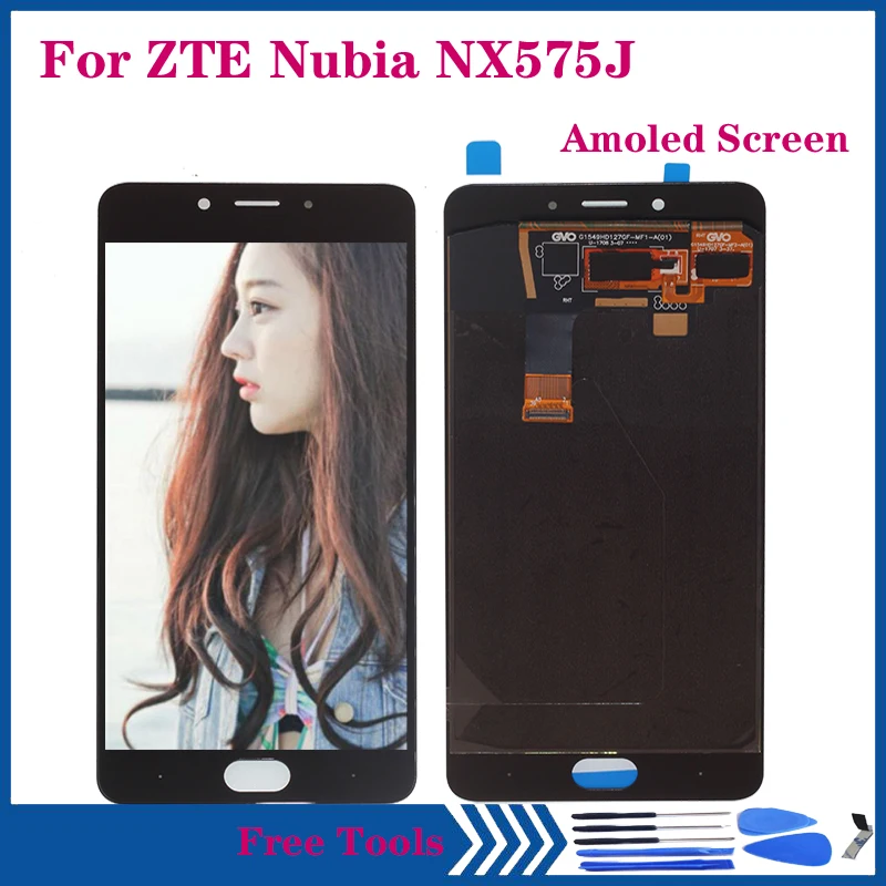 Amoled дисплей для ZTE Nubia N2 NX575J ЖК кодирующий преобразователь сенсорного экрана в