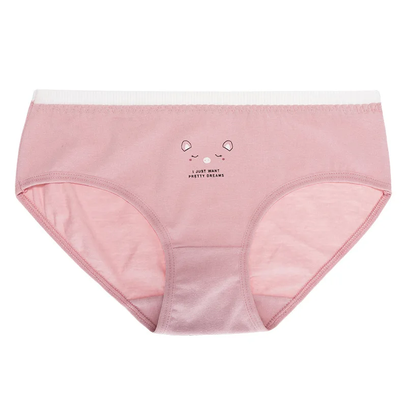 Children Cotton Underwear Cute Cartoon Print Panties Young Girls Short Briefs Breathable Underpants Teenage Girls Soft Panties