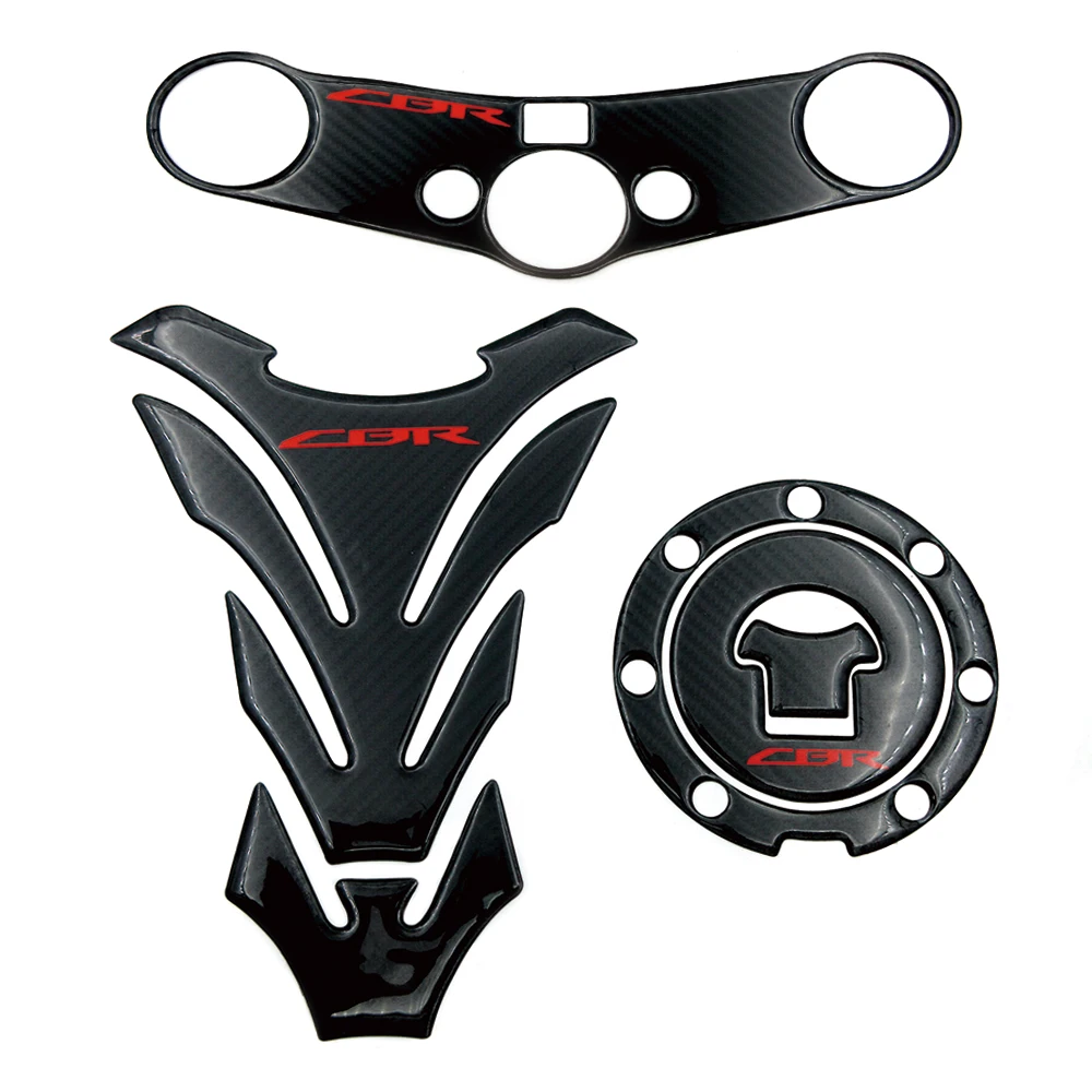 

Для Honda CBR600RR CBR 600RR 2007-2016 2008 2009 2010 2011 мотоцикл углеродный волоконные наклейки газовый топливный бак Pad тройной зажим наклейка