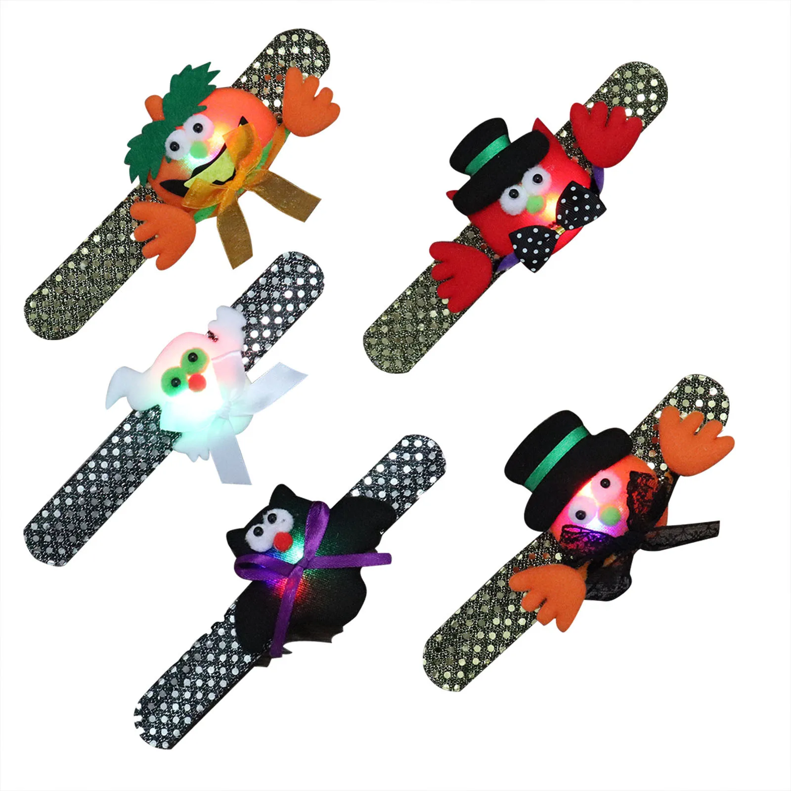 

Светящийся детский браслет на Хэллоуин с подсветкой тыква летучая мышь привидение Патрик круг подарки вечерние НКИ подарки праздничные пр...