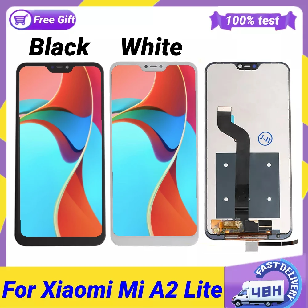 

ЖК-дисплей 5,84 дюйма для Xiaomi Mi A2 Lite, ЖК-дисплей с сенсорным экраном и дигитайзером в сборе, сменный ЖК-экран для Xiaomi Redmi 6 Pro