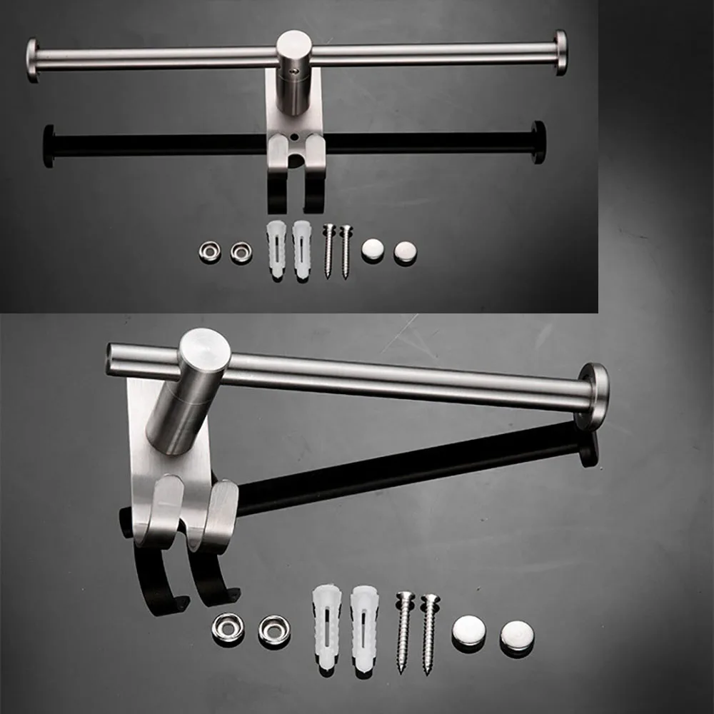 

Double Paper Holder Wall Mounted Bathroom Accessories Rack Toilet Shelf Hooks 304 Stainless Steel
