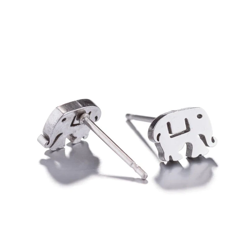 Hfarich серьги с большими животными Слоник стальные из нержавеющей стали для женщин