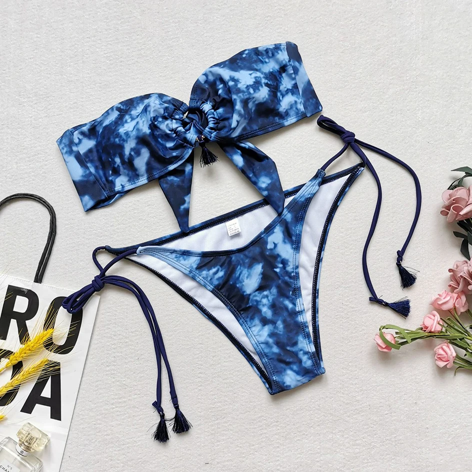 

Sexy Halter Micro Bikini 2020 Swimsuit Women Bandeau Swimwear Female Mini Thong Bikinis Set Swimming for Bahting Suit Woman Wear