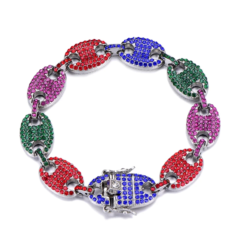 Цепочка для браслета в стиле хип-хоп Мужская Ювелирное Украшение под золото со