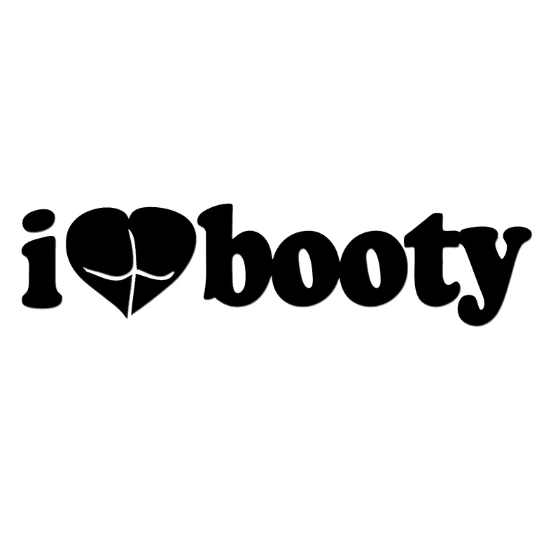 

18*4.3cm I heart booty sticker love gym cute butt girls funny JDM Truck Car window Bumper Decor Decals