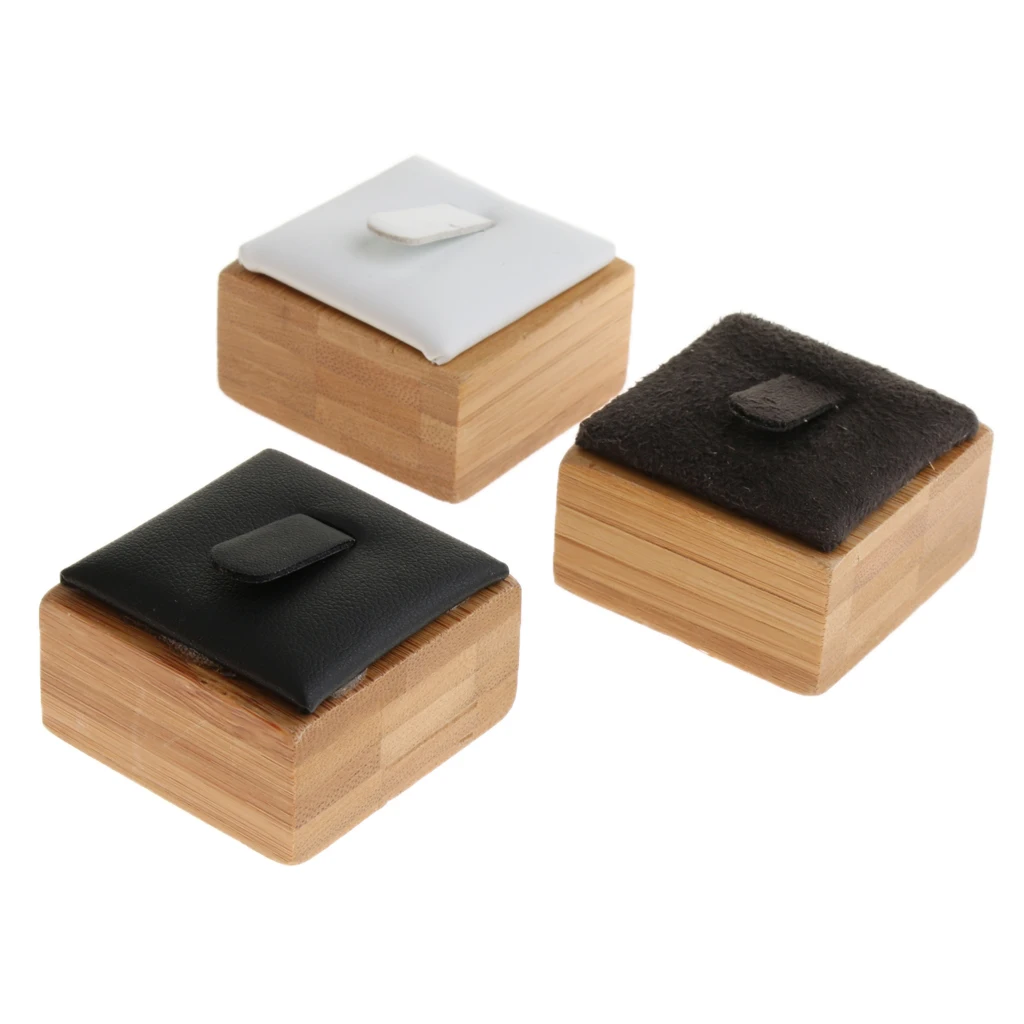 

PU Leather&Velvet Jewelry Display Stand with Wood for Earrings Pendant Hold