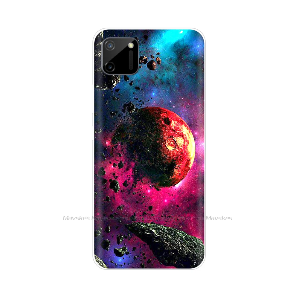 for Realme C11 Case Soft Silicone Cute Cartoon TPU Cover Phone Case For OPPO Realme C11 RMX2185 Real me C 11 RealmeC11 Bumper