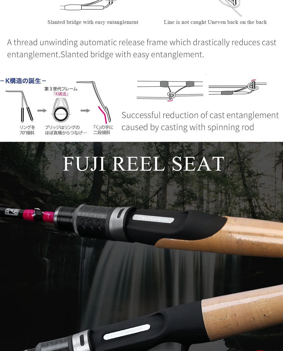 TSURINOYA умная карбоновая литая спиннинговая Удочка 1,19 м 1,57 м 1,60 м Fuji кольцевая приманка вес 1-5 г/2-7 г UL L полюс удочка для ловли карпа