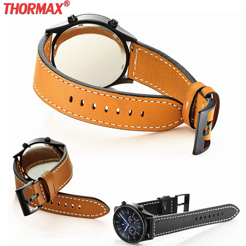 Ремешок из натуральной кожи для Samsung Gear S3 Zenwatch 2/1 Huami AMAZFIT Moto 360 2nd Ticwatch 1 22 мм |