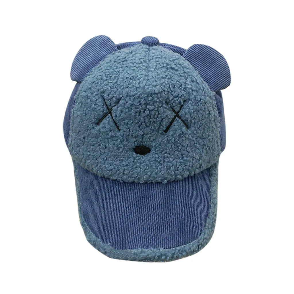 2019 модная однотонная Детская кепка с милыми ушками Повседневная бейсбольная