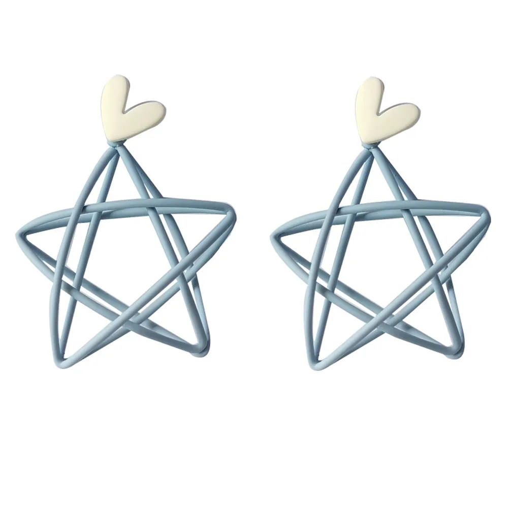 

2021The New Han Edition Earrings Tide Creative Design Hollow Out The Star Shape Stud Earring Girl Fine Jewelry Gift frist choose