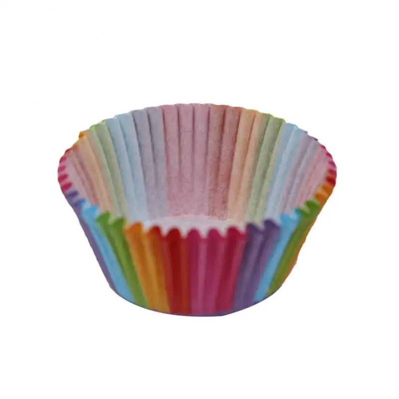 

100Pcs Cake Paper Cups Muffin Cup Liner Baking Muffin Box Cup Colorful Paper Box Case Party Tray Decorating Home Kitchen Gadget