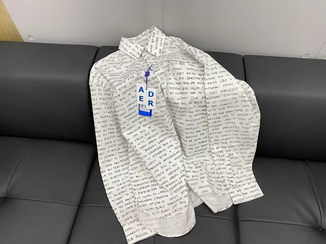 

Корейская новая рубашка с длинным рукавом ADER ERROR, свободная футболка с полностью печатным принтом