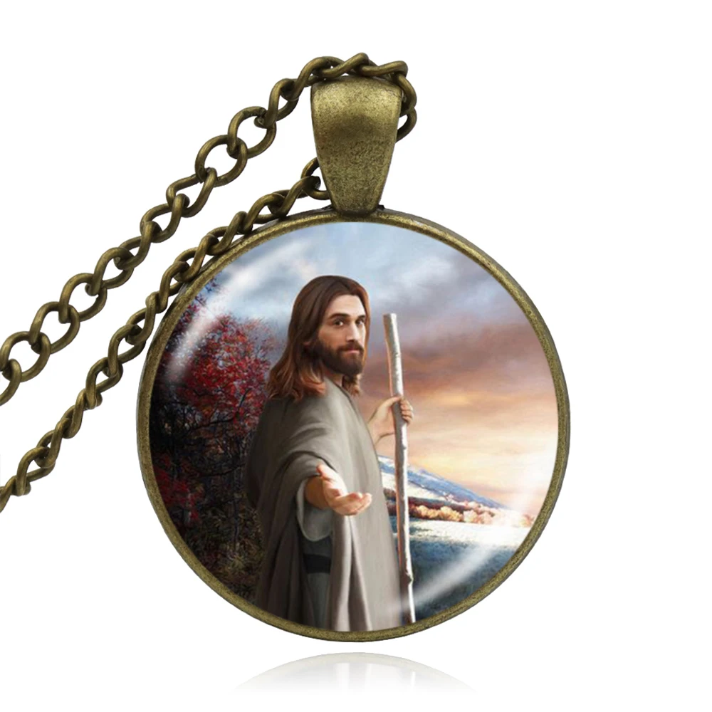 KARAIRIS модные ювелирные изделия Художественная печать стеклянный купол Бог кулон