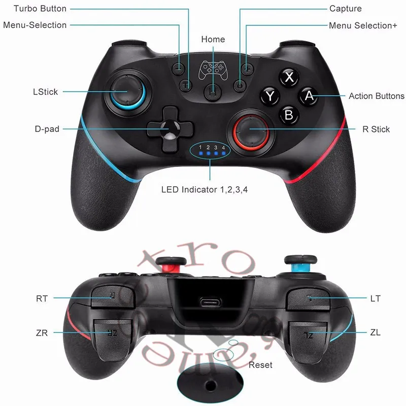 Для Nintendo Switch Pro NS-переключатель Pro геймпад Беспроводной-Bluetooth геймпад игровой джойстик контроллер с 6-осевым ручка
