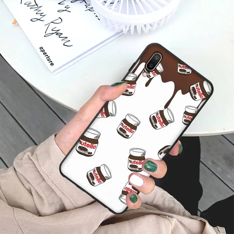 

Chocolate Nutella Phone Case for Vivo Y91C Y11 17 19 17 67 81 Oppo A9 2020 Realme c3